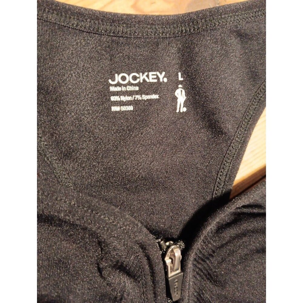 Jockey SeamFree Jersey Sports Bra Womens L Black Zip Front Seam Free NWT - Picture 5 of 5